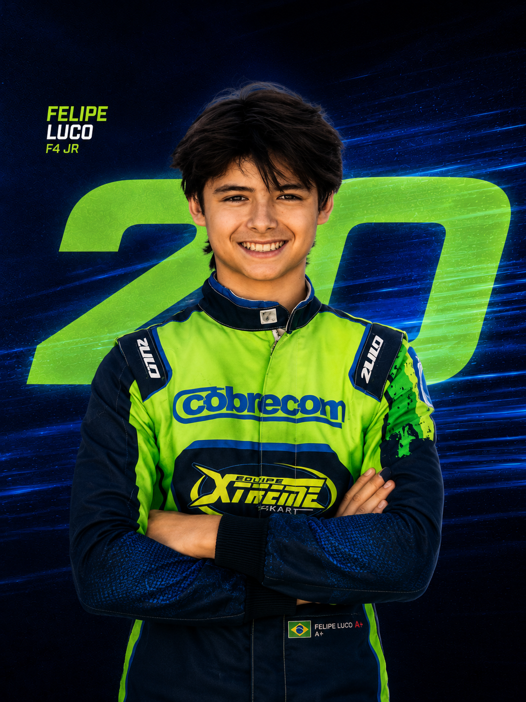 Felipe Luco, piloto número 20 da Xtreme Kart