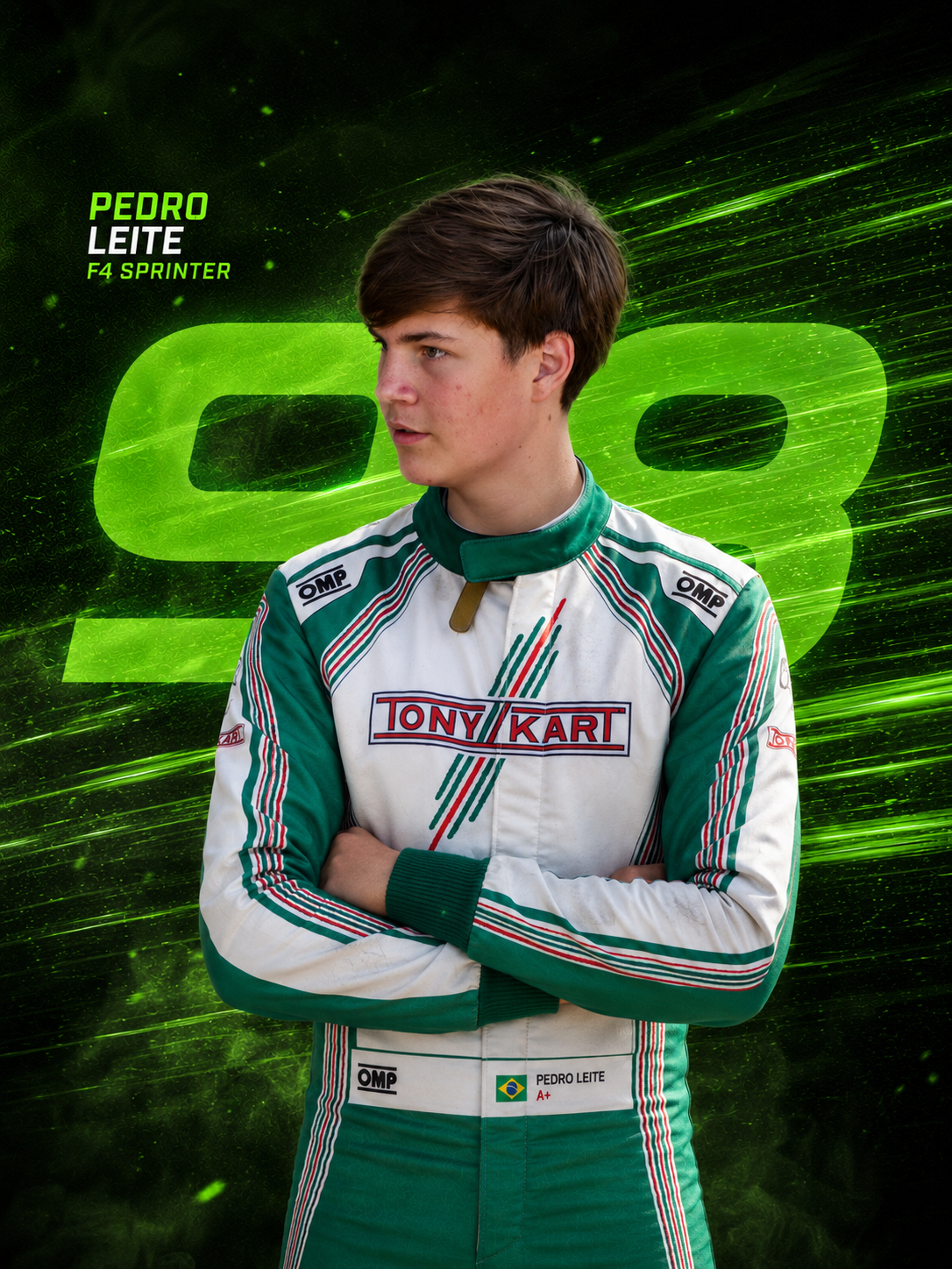 Pedro Leite, piloto número 98 da Xtreme Kart